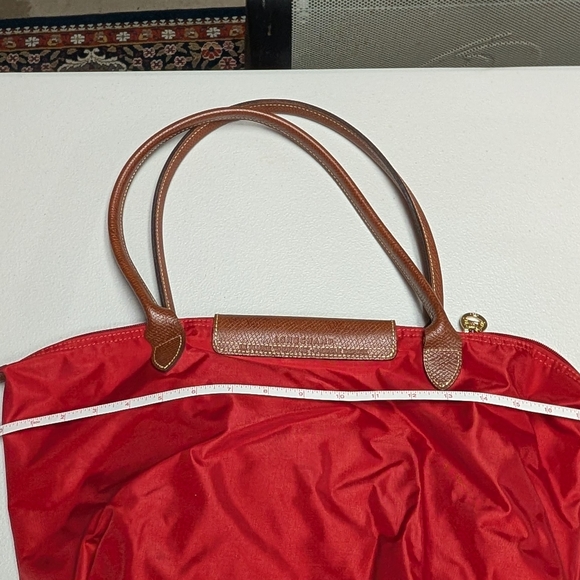 Longchamp Red and Brown Women's Tote Bag - Picture 4 of 9
